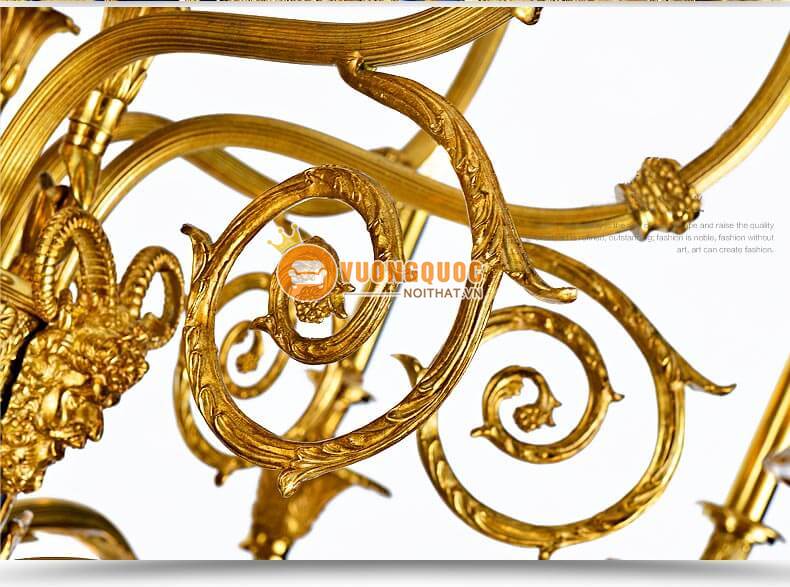 Đèn chùm đồng trang trí đại sảnh cao cấp abr141-7